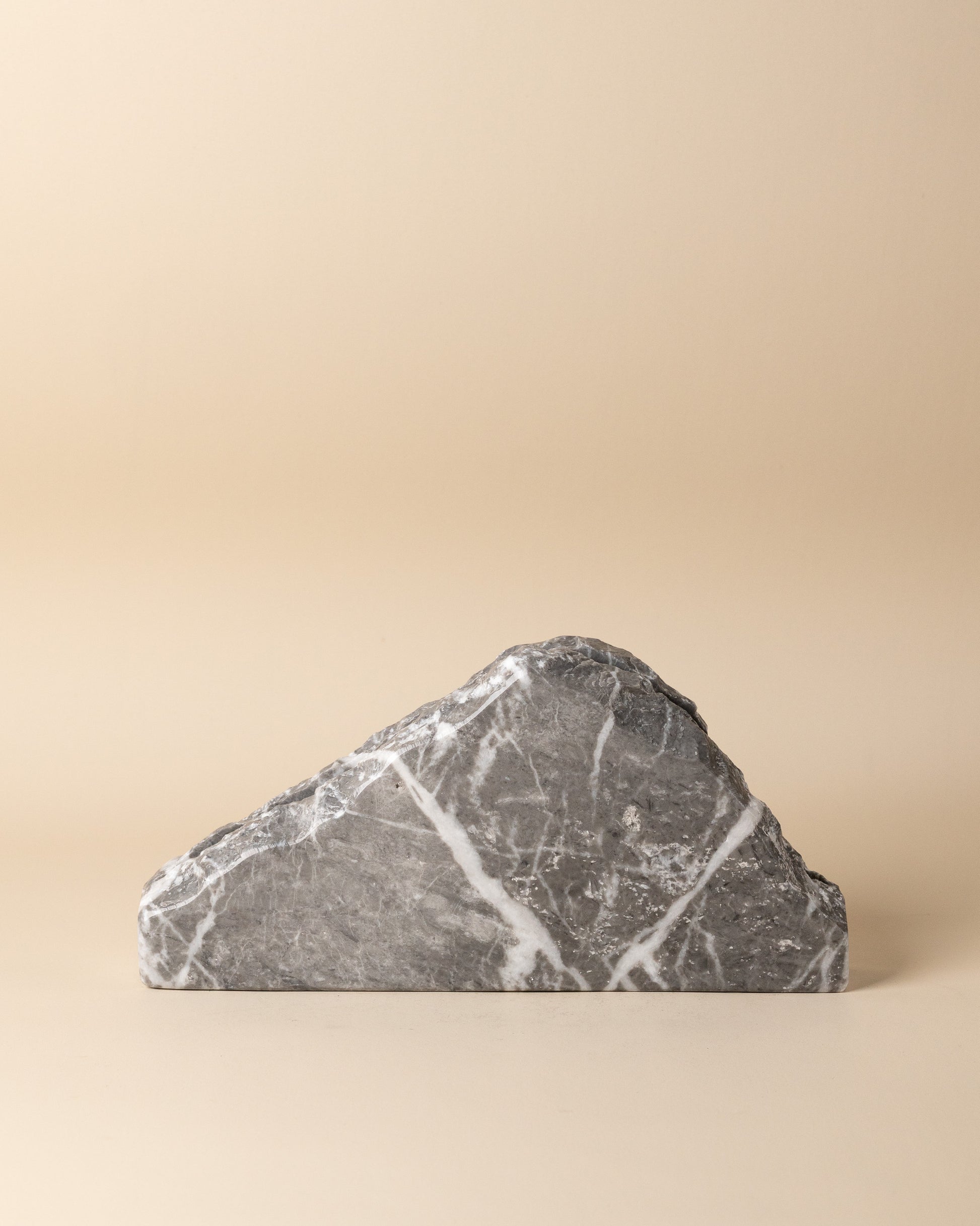 Spiegelständer aus grauem Marmor – handgefertigter Naturstein-Spiegelständer, edles Accessoire für Schminktisch und Badezimmer