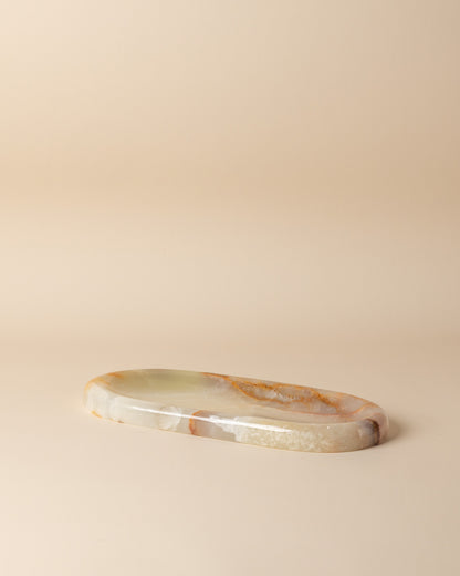 Ovale Schale aus grünem Onyx – handgefertigte Dekoschale aus leuchtendem Naturstein, einzigartiges Wohnaccessoire in sattem Grün